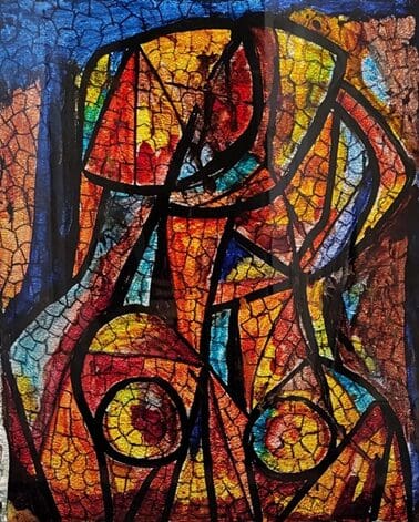 Abstract colorful geometric shapes and patterns.